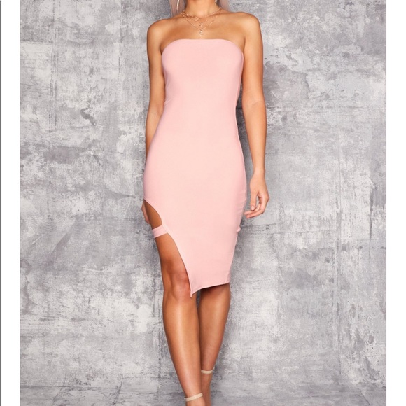Boohoo | strapless pink dress size 10 - Picture 3 of 7